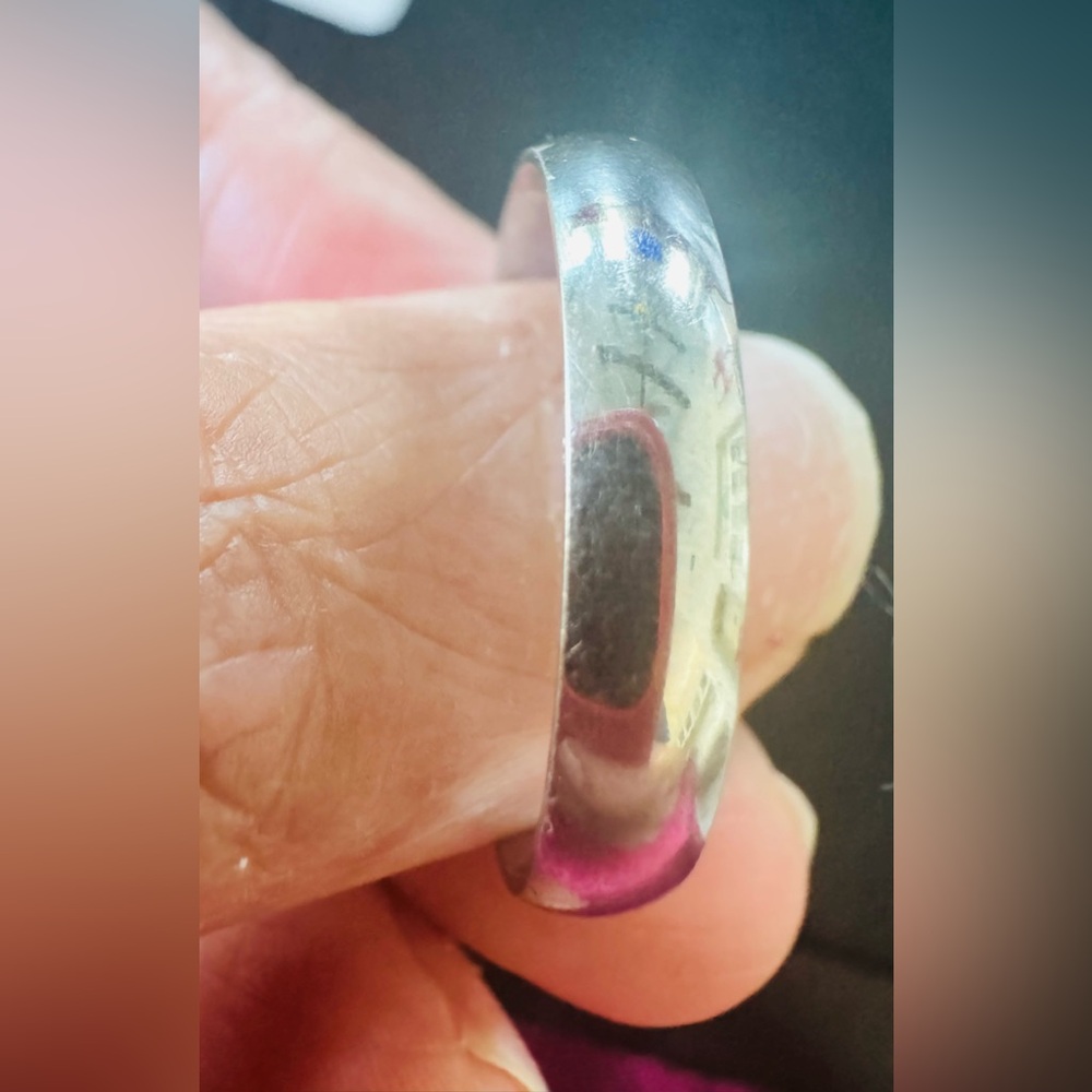 Sterling silver band ring for men